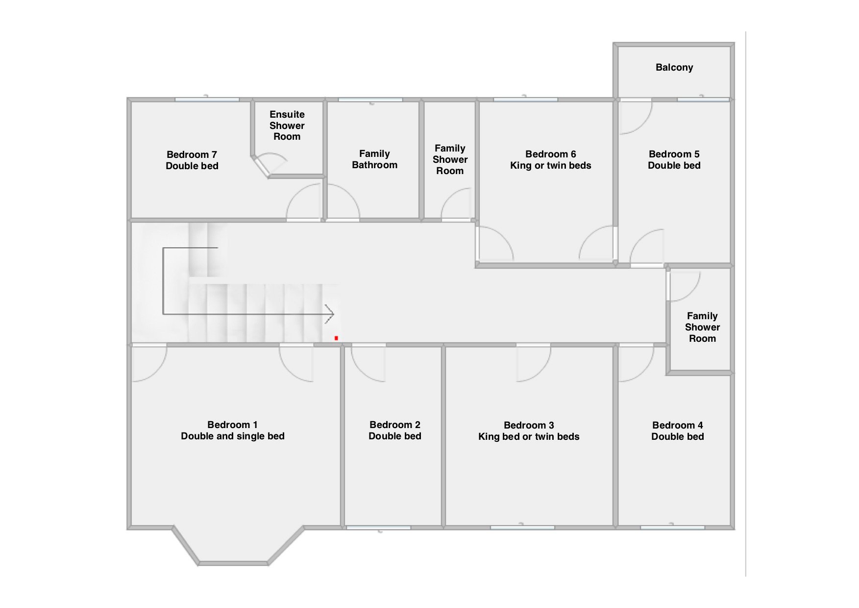 Upstairs floor plan